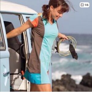 Title Nine Gidget Color Block athleisure tennis golf dress sporty hiking Size S